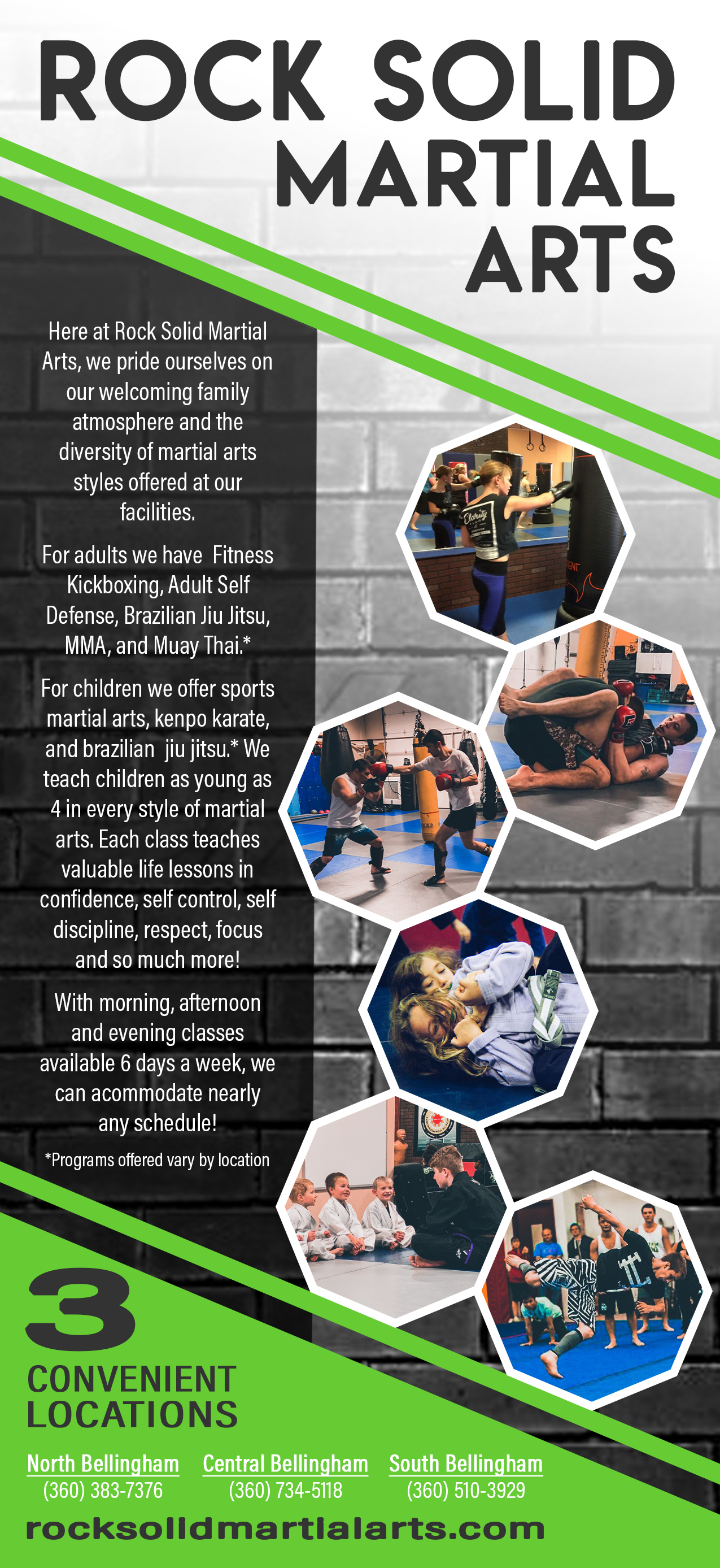 Promotional brochure for a martial arts studio.