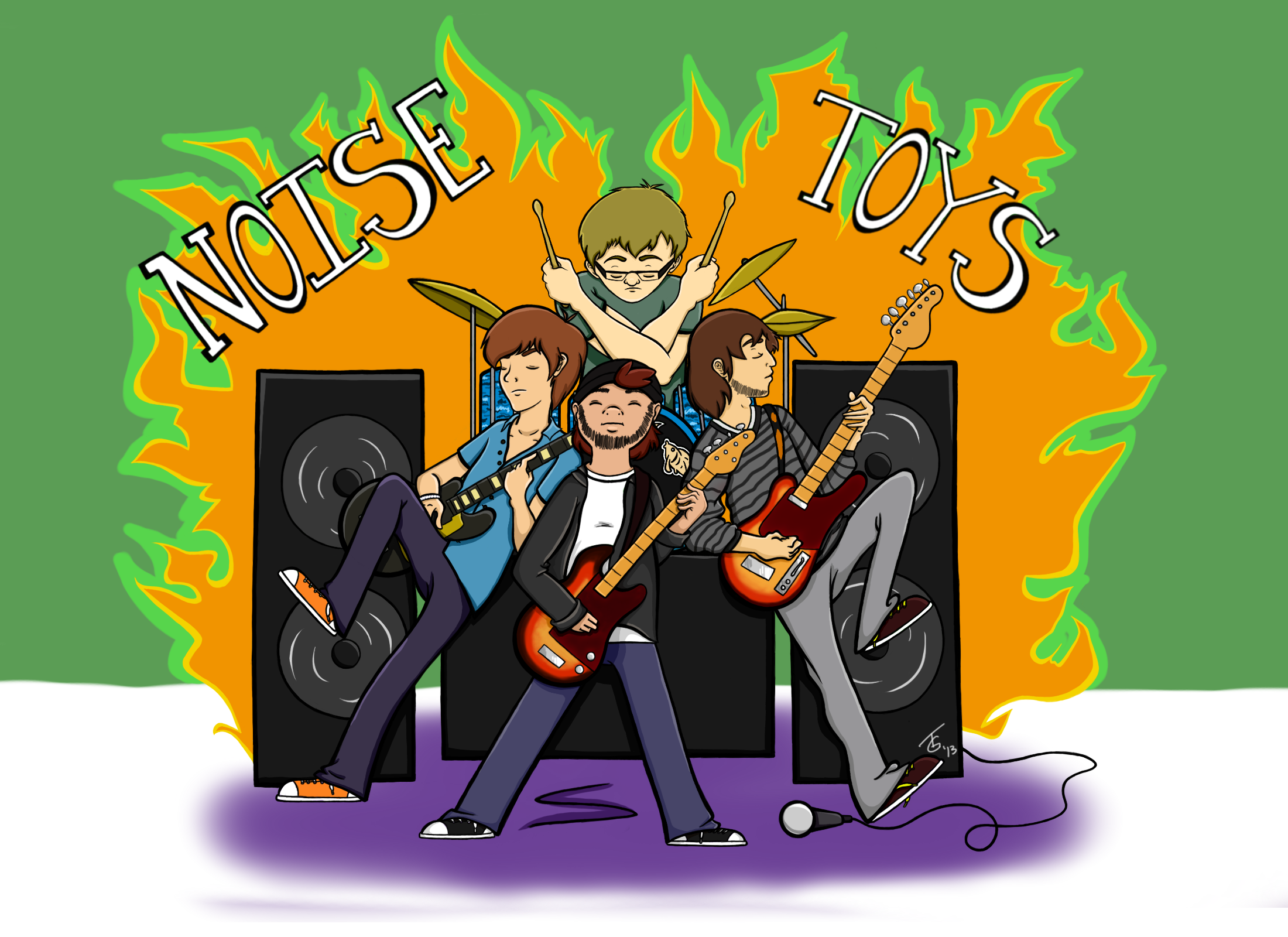 Illustration of a band.